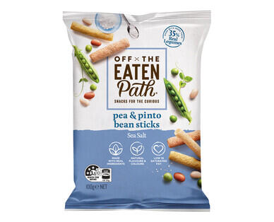Off The Eaten Path Pea & Pinto Bean Sticks Sea Salt 100g
