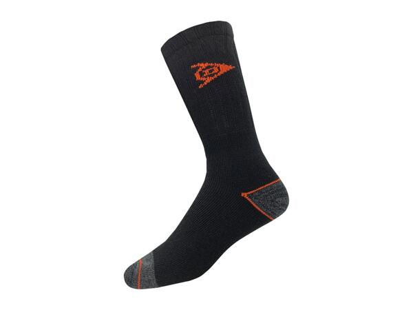 DUNLOP Men's Black Work Socks - 3 Pairs