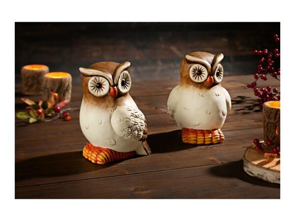 Livarno Home Owls Autumnal Decorations - 3 Pack