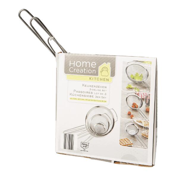 HOME CREATION KITCHEN(R) 				Passoires, 3 pcs