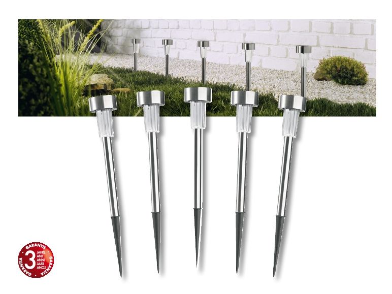 Balises solaires à LED, lot de 5