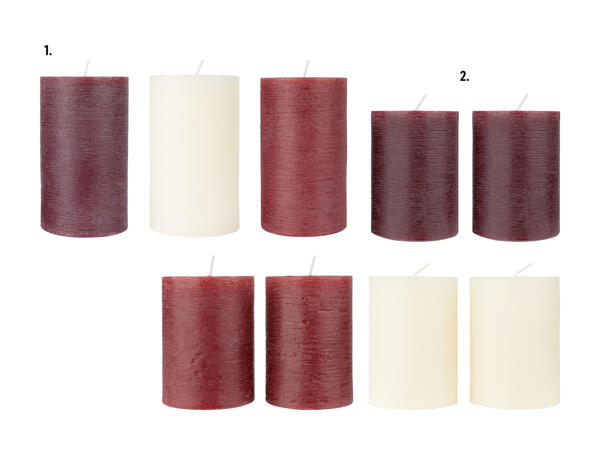 Bougies cylindriques rustiques