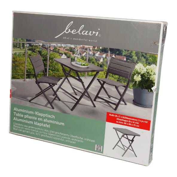 BELAVI(R) 				Table pliante en aluminium