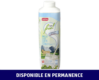ENJOY FREE!/MILFINA 
 LAIT SANS LACTOSE 2,5 % DE MATIÈRES GRASSES