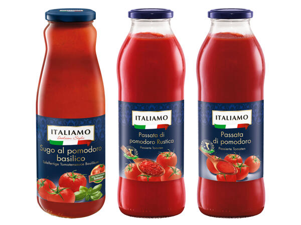 Passierte Tomaten oder Sugo al pomodoro basilico