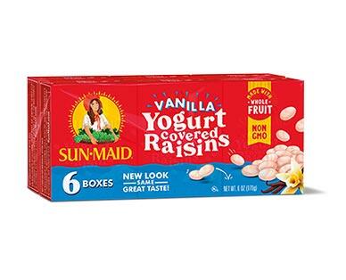 Sun-Maid PB Choc or Vanilla Yogurt Covered Raisins