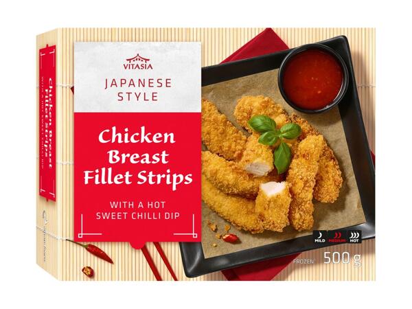 Filets de poulet panés
