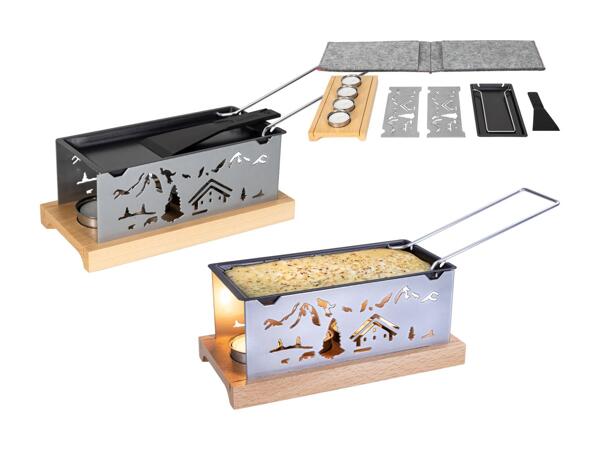 Réchaud à raclette Nouvel, avec bougies et étui "Bergdorf", 10 pièces