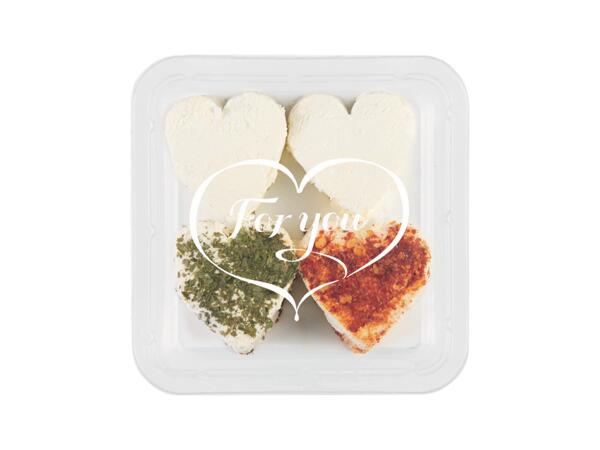 Heart-shaped cheese