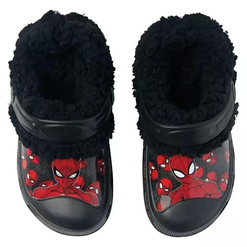 Toddler Character Warm Lined Clog - Spiderman, 9/10
