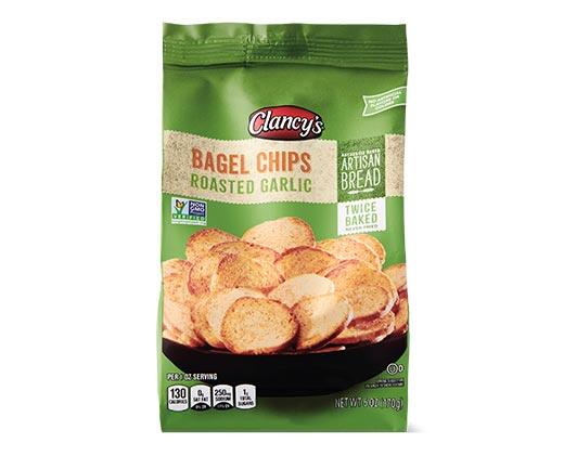 Clancy's Roasted Garlic or Sea Salt Bagel Chips