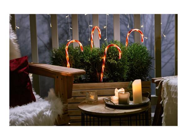Livarno Home LED Candy Cane Stake Lights - 4 Pack