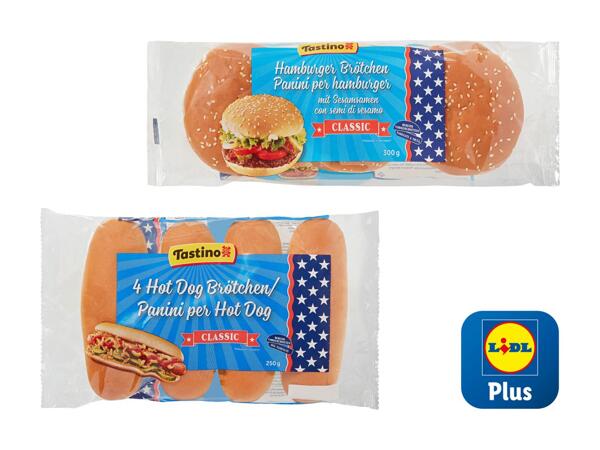 Petits pains pour hamburger/​hot dog