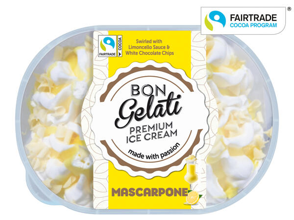 Gestrudeltes Eis Mascarpone-Limoncello