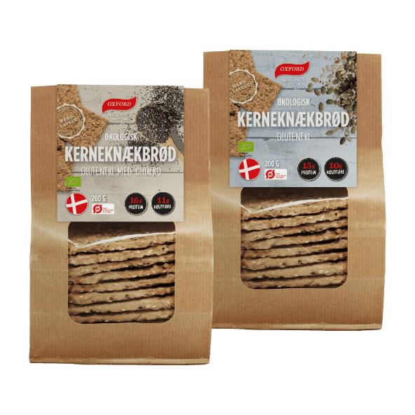 Glutenfri økologiske knækbrød