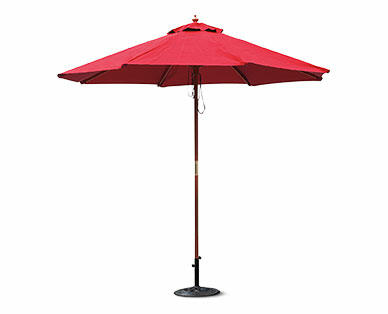 Gardenline 9 Foot Wood Market Umbrella