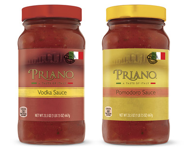 Priano Vodka or Pomodoro Pasta Sauce