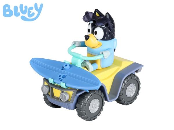 Bluey Beach Quad With Bandit Toy with Figure