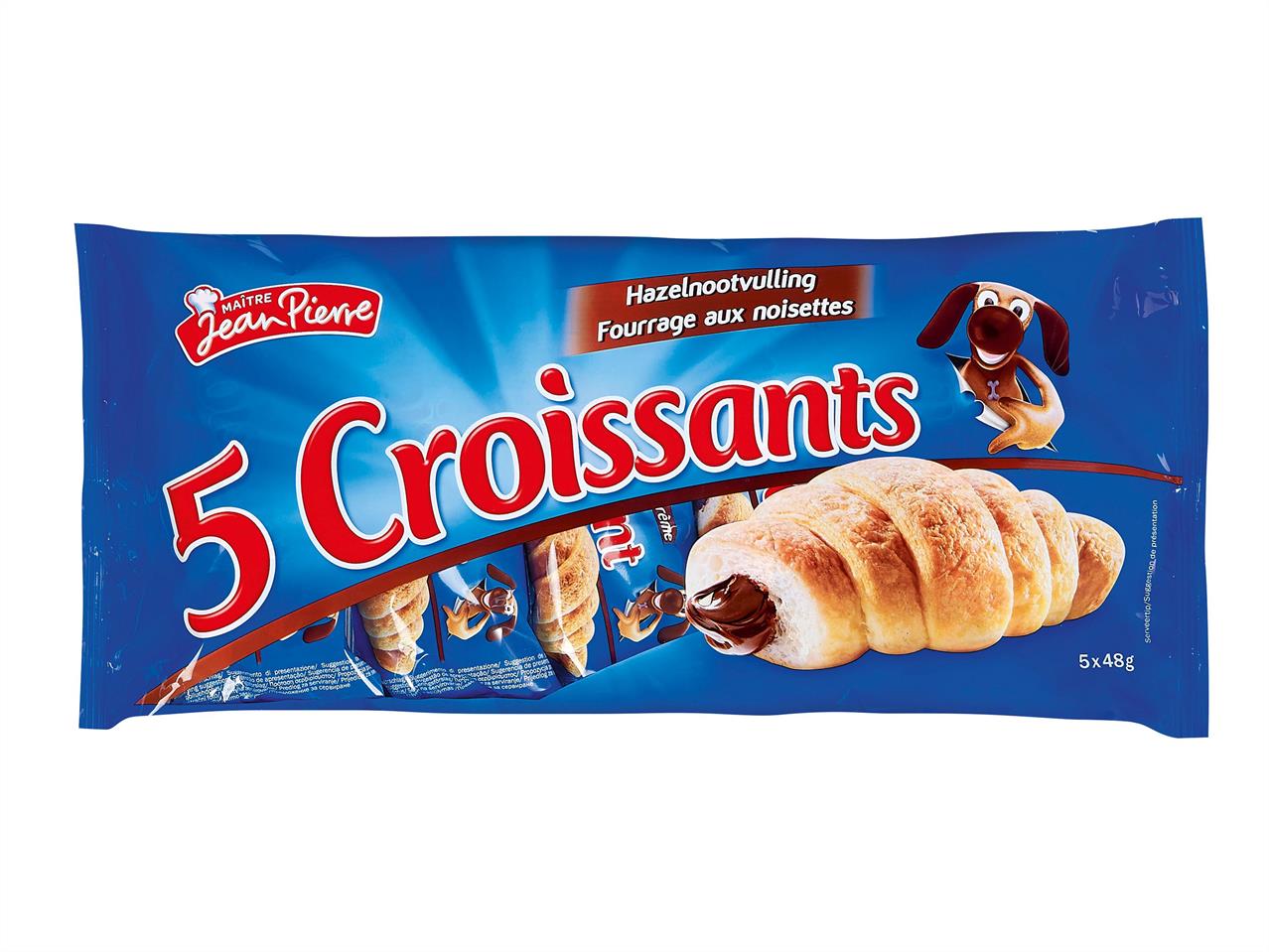 Croissants mit Haselnussfüllung