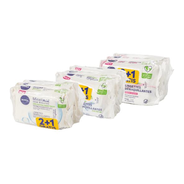 NIVEA(R) 				Gesichtsreinigungstücher, 3er-Packung