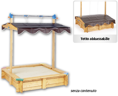 Sabbiera con tettuccio mobile