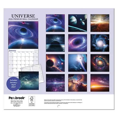 Year 2026 Premium Wall Calendar - Universe