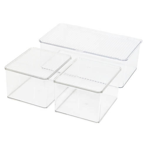 3 Pack Fridge Storage Box Set