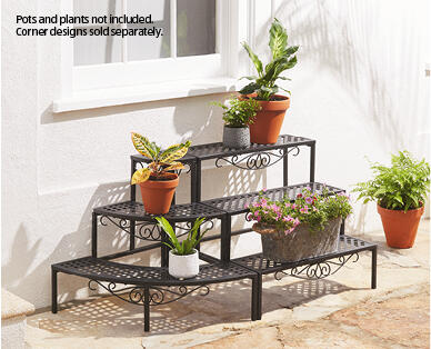 Straight Iron Decorative Flower Steps