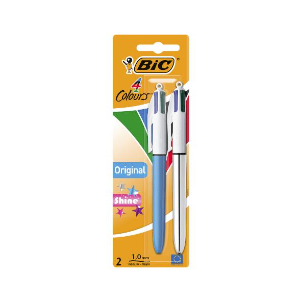 BIC(R) 				2 stylos-bille 4 couleurs