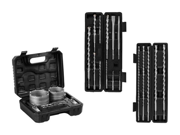 Set de forets perforateurs/​set de burins/​jeu de couronnes de forage