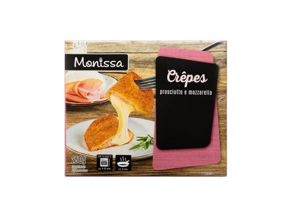 Crêpes ham and mozzarella