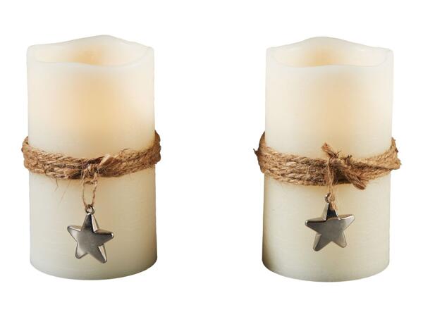 Livarno Home LED Candles with Star - 2 Pack