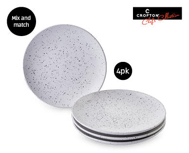 Speckle Monochrome Dinnerware 4 Pack