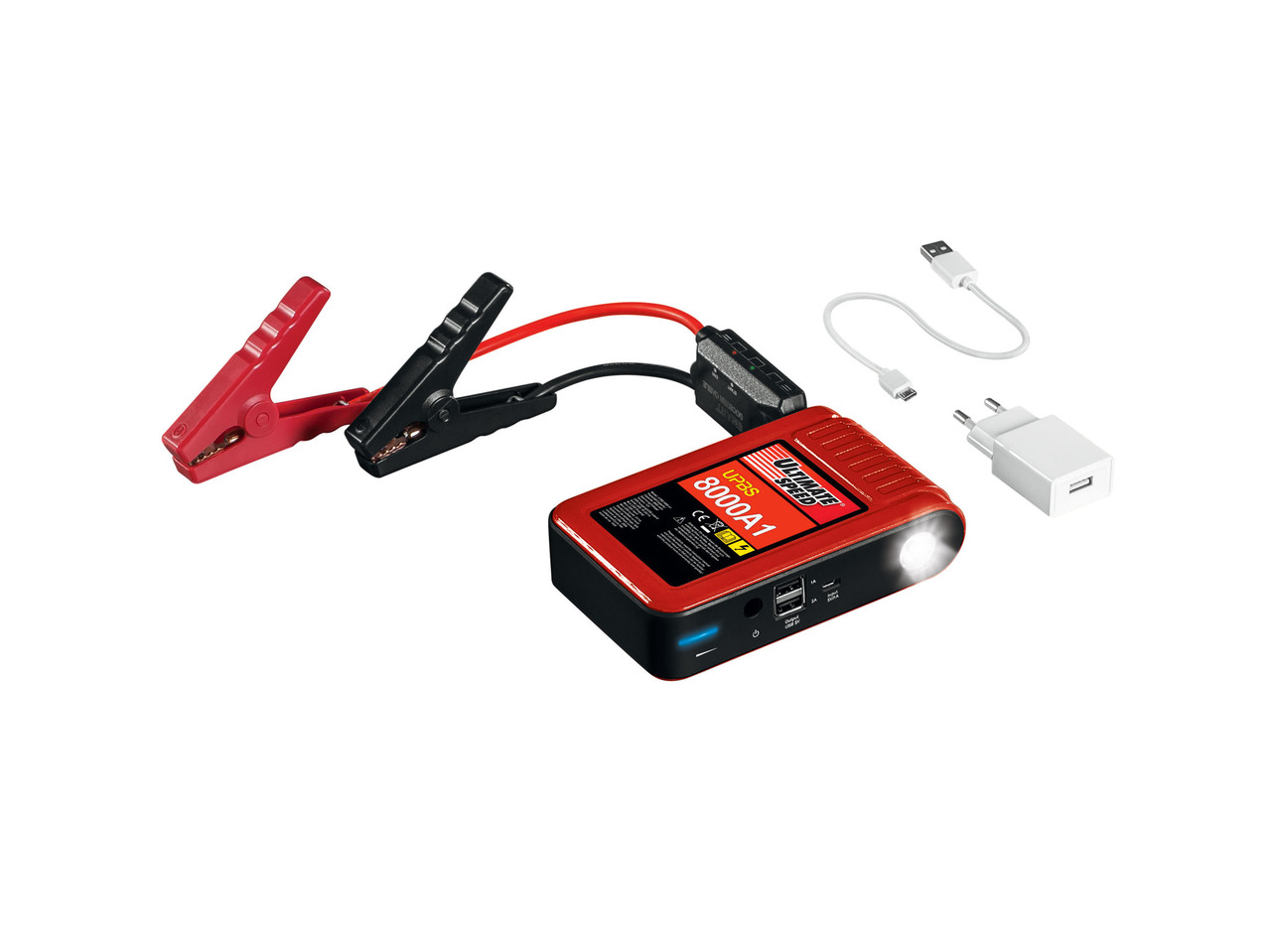 Powerbank with Jump Start Function: 8000 mAh