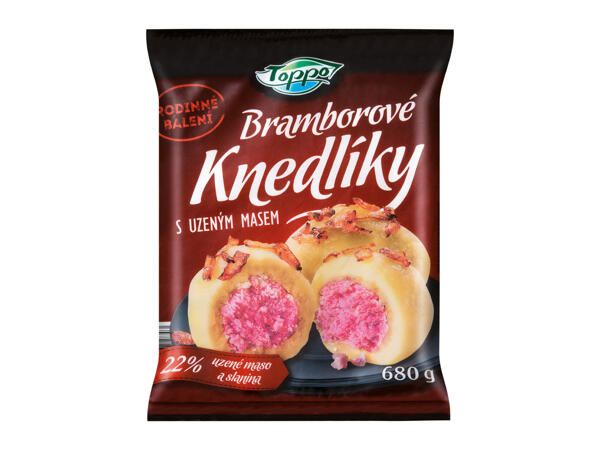 BRAMBOROVÉ KNEDLÍKY S UZENÝM MASEM