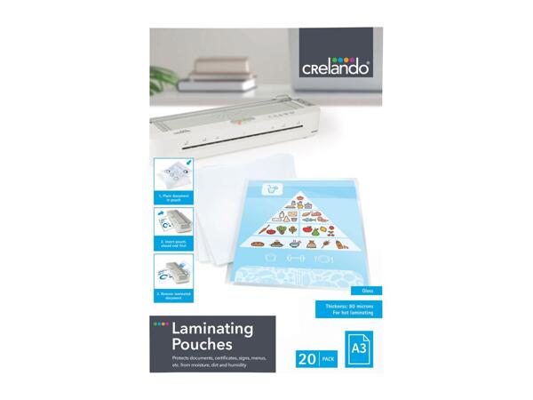 Crelando A3 Laminating Pouches - 20 Pack