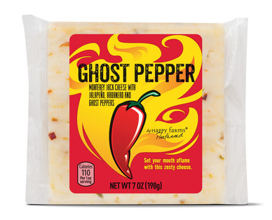 Happy Farms Preferred Ghost Pepper Jack or White Buffalo Jack Cheese