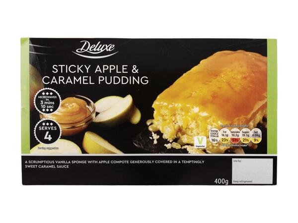 Sticky Chocolate/​Apple & Caramel Pudding