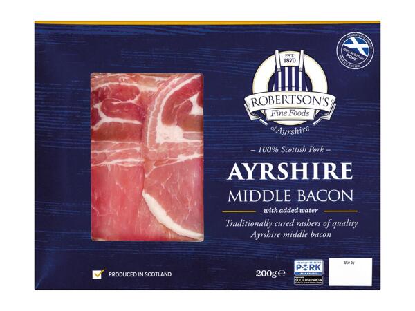 Robertson's Ayrshire Middle Unsmoked Bacon