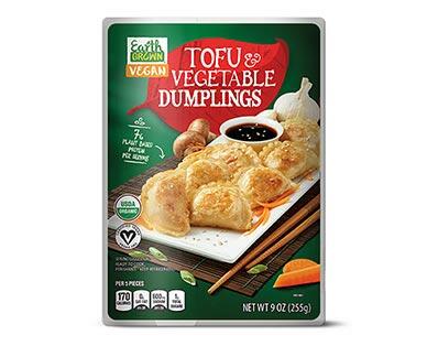 Earth Grown 
 Tofu or Thai Basil Vegan Dumplings