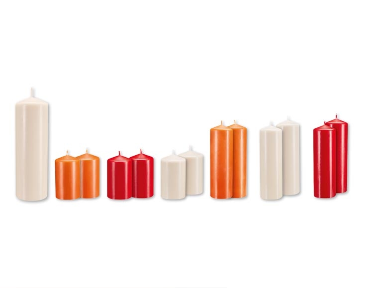 Bougie cylindrique, 1 pièce/ lot de 2