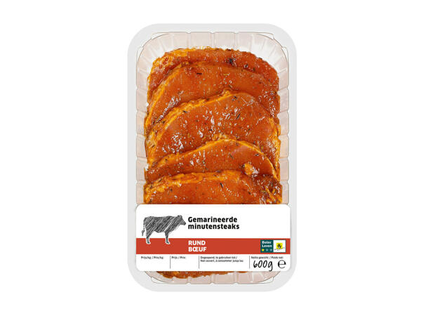 Steaks minute marinés