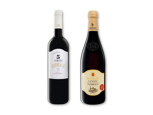 5 Oros Rioja DOCa Crianza eller Langhe DOC Nebbiolo