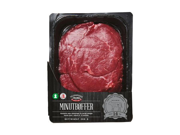 Danske kalve­minutbøffer