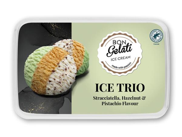 BON GELATI Vanilje- eller trefarvet is