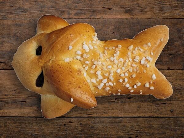 Lapin de Pâques végan avec sucre en grains