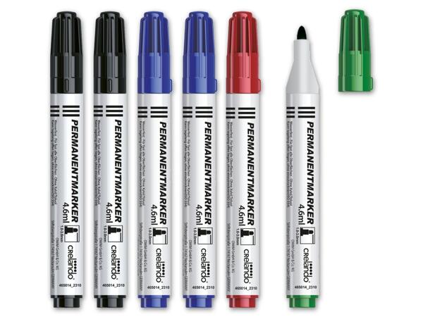 Permanentmarker, 6 Stück