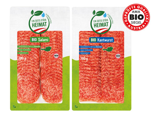 Bio Kantwurst oder Salami