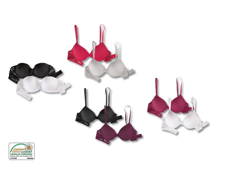 Soutiens-gorge bandeau/ à armatures, lot de 2