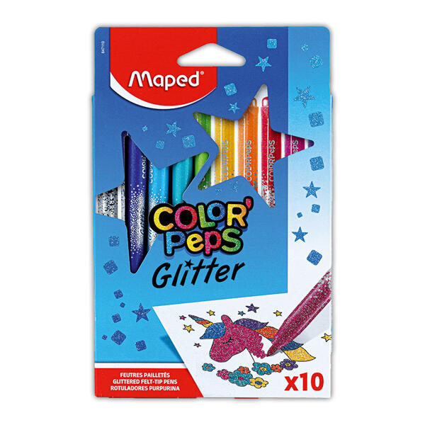Glitter-Filzstifte COLOR' PEPS 10er-Set